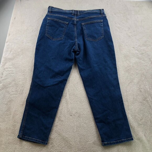 Bill Blass Womens Jeans Size 14P Stretch Straight Leg Blue Denim Casual Classic - Picture 15 of 15